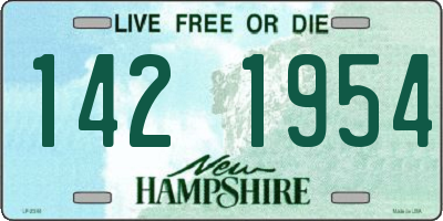NH license plate 1421954