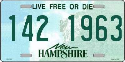 NH license plate 1421963