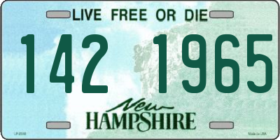 NH license plate 1421965