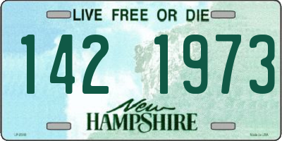 NH license plate 1421973