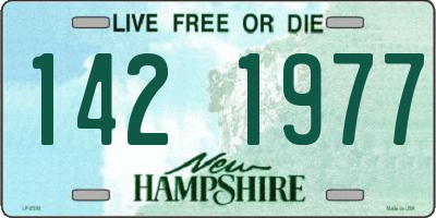 NH license plate 1421977