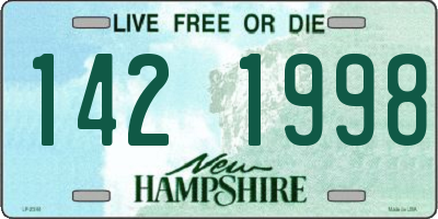 NH license plate 1421998