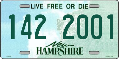 NH license plate 1422001