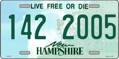 NH license plate 1422005