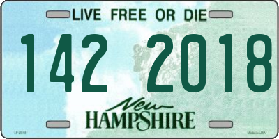 NH license plate 1422018