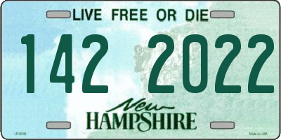 NH license plate 1422022