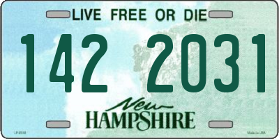 NH license plate 1422031