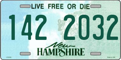 NH license plate 1422032