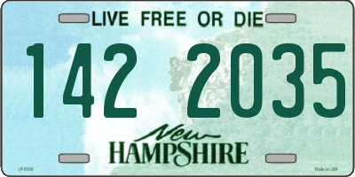 NH license plate 1422035
