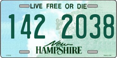 NH license plate 1422038