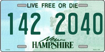 NH license plate 1422040