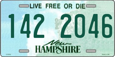 NH license plate 1422046