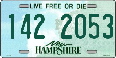 NH license plate 1422053