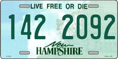 NH license plate 1422092