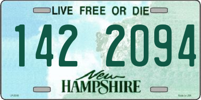 NH license plate 1422094