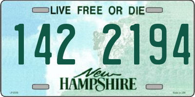 NH license plate 1422194