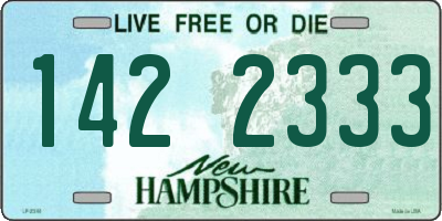 NH license plate 1422333
