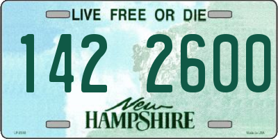 NH license plate 1422600