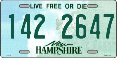 NH license plate 1422647