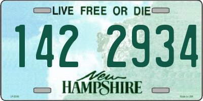 NH license plate 1422934