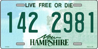 NH license plate 1422981