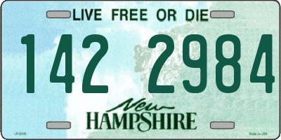NH license plate 1422984