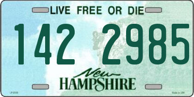 NH license plate 1422985