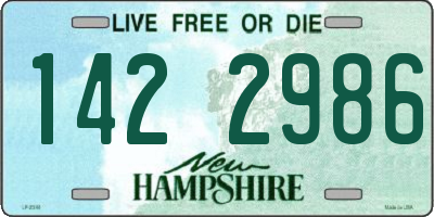 NH license plate 1422986