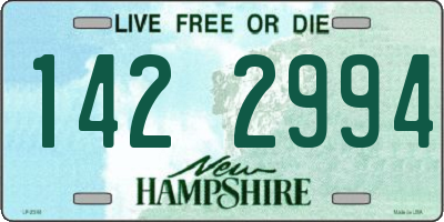 NH license plate 1422994