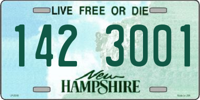 NH license plate 1423001