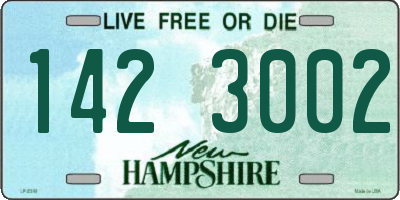 NH license plate 1423002