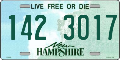 NH license plate 1423017