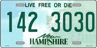 NH license plate 1423030