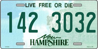 NH license plate 1423032