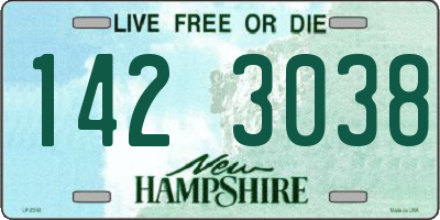 NH license plate 1423038