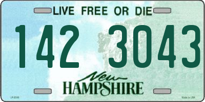 NH license plate 1423043
