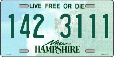 NH license plate 1423111