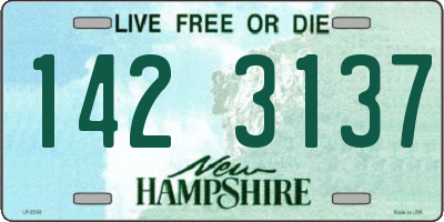 NH license plate 1423137