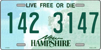 NH license plate 1423147
