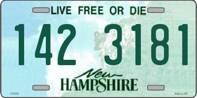NH license plate 1423181