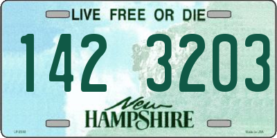 NH license plate 1423203