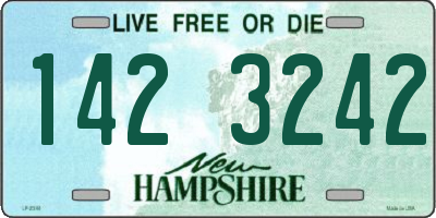 NH license plate 1423242