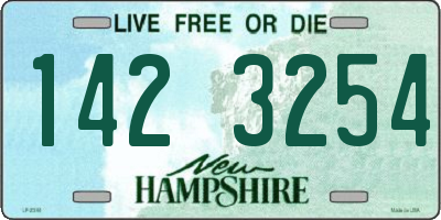 NH license plate 1423254