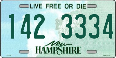 NH license plate 1423334
