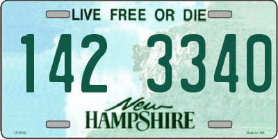NH license plate 1423340