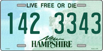 NH license plate 1423343
