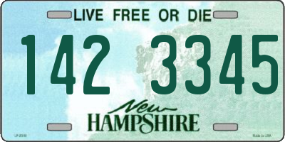 NH license plate 1423345