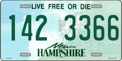 NH license plate 1423366