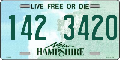 NH license plate 1423420