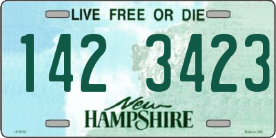 NH license plate 1423423